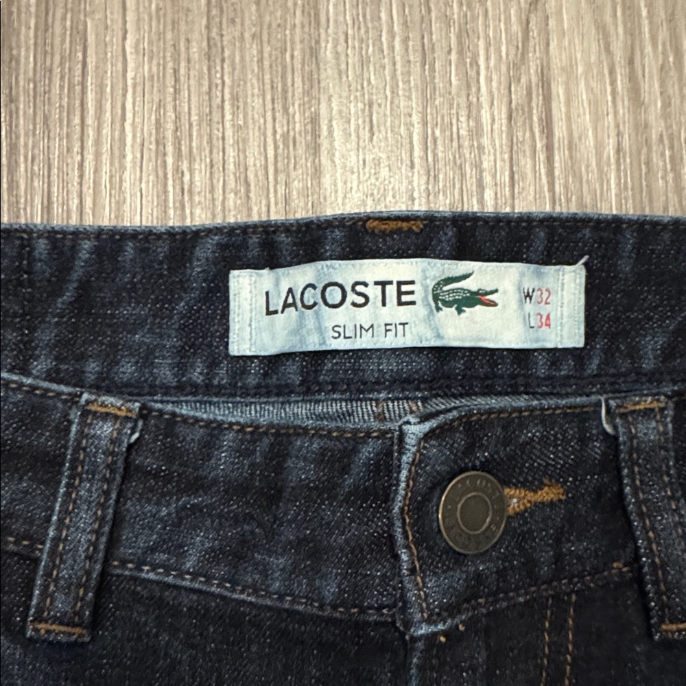 Lacoste Men's Dark Blue Straight Jeans - Picture 2 of 5